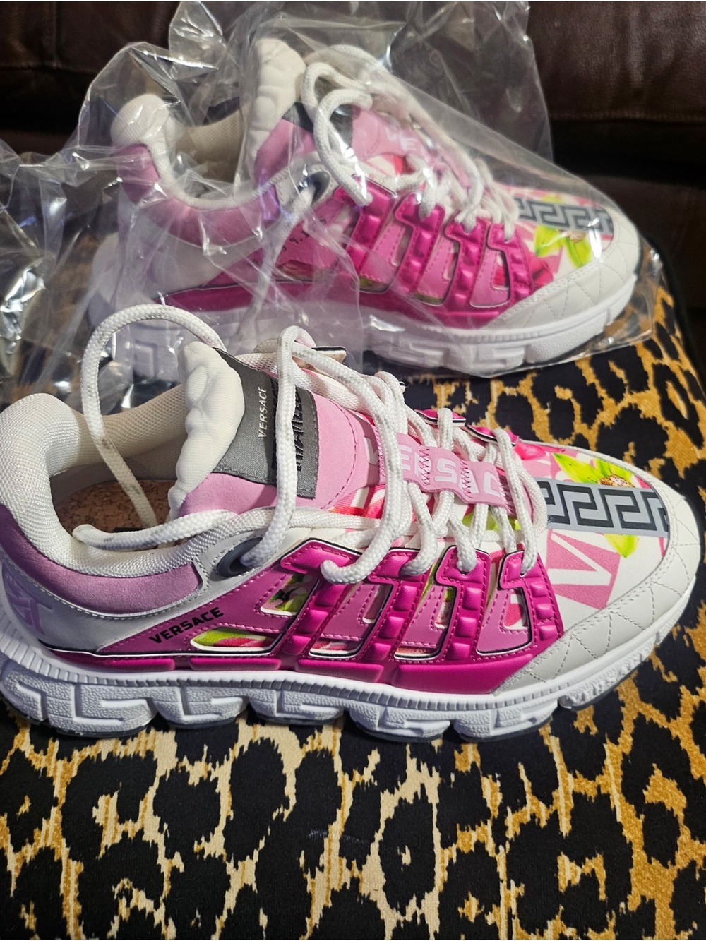 Versace Trigreca Women Pink Athletic Sneakers